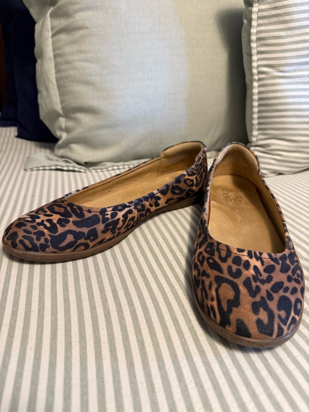 Naturalizer Leopard Print Ballet Flats in Brown and Black